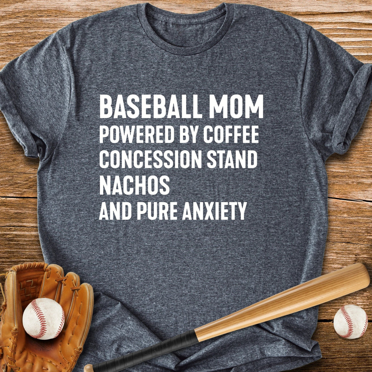 Baseball Mom Pure Anxiety - HomeRun PrintsT-Shirt