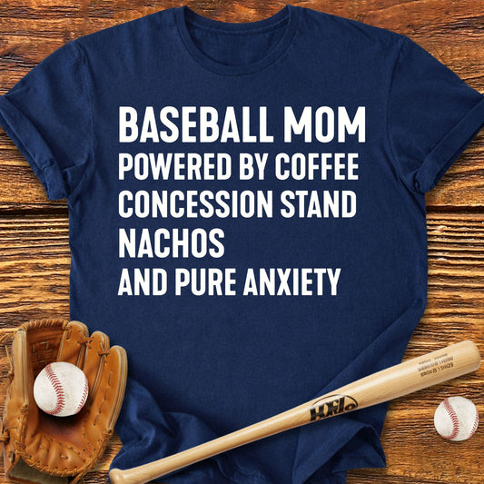 Baseball Mom Pure Anxiety T-Shirt - HomeRun PrintsT-Shirt
