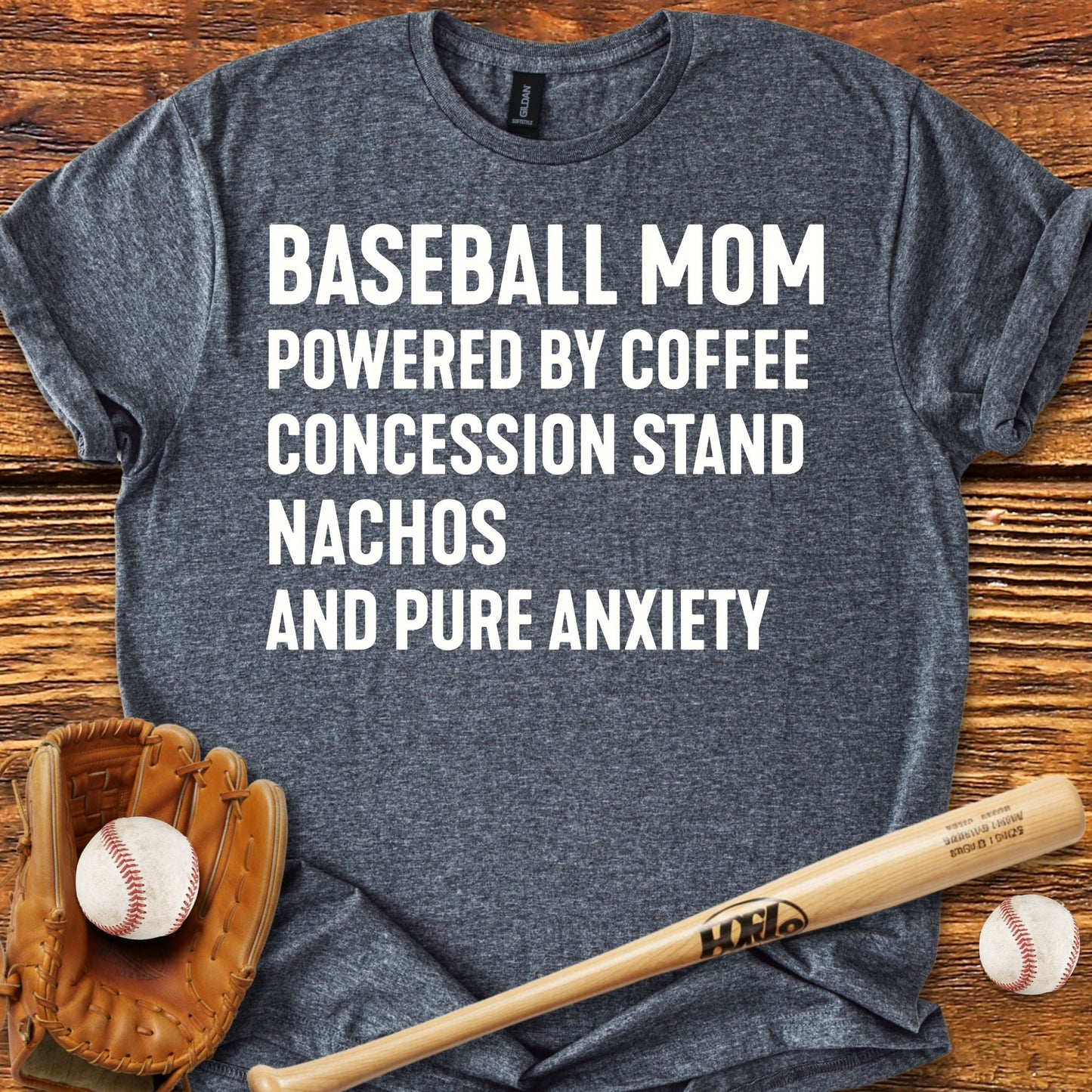 Baseball Mom Pure Anxiety T-Shirt - HomeRun PrintsT-Shirt