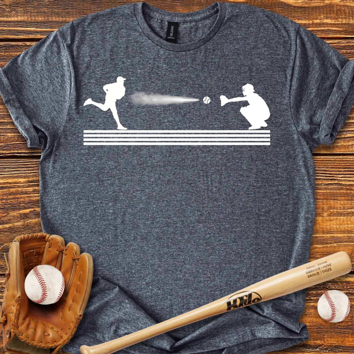 Baseball Pitcher Catcher T-shirt - HomeRun PrintsT-Shirt