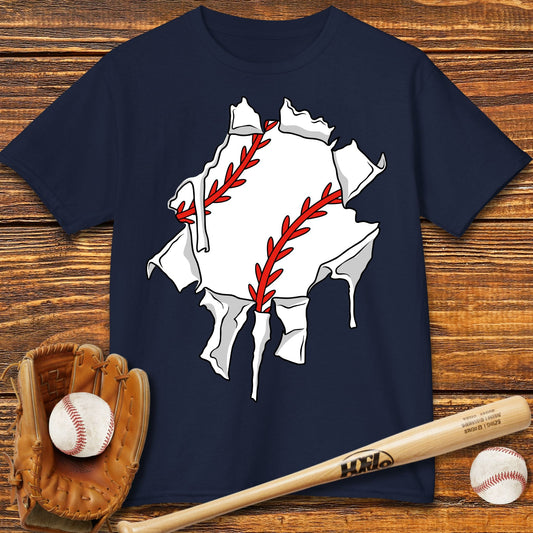 Baseball Ripping Through Kids T-shirt - HomeRun PrintsKids clothes