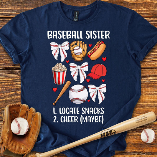 Baseball Sister Bow T-shirt - HomeRun PrintsT-Shirt