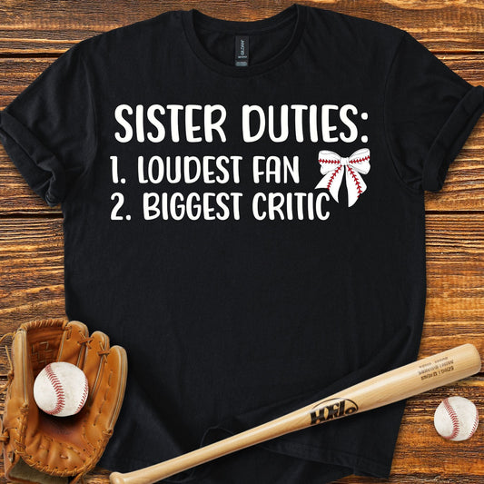 Baseball Sister Bow T-shirt - HomeRun PrintsT-Shirt