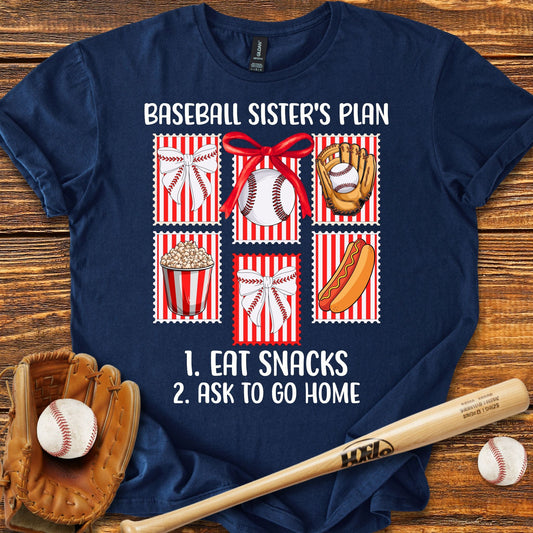 Baseball Sister Bow T-shirt - HomeRun PrintsT-Shirt