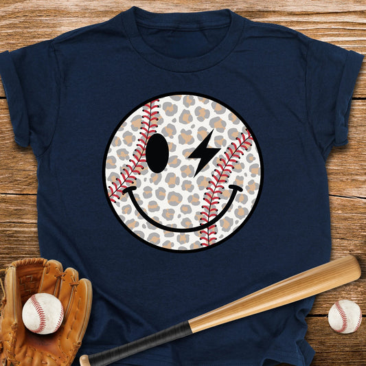 Baseball Smily Leopard Youth Tee - HomeRun PrintsKids clothes