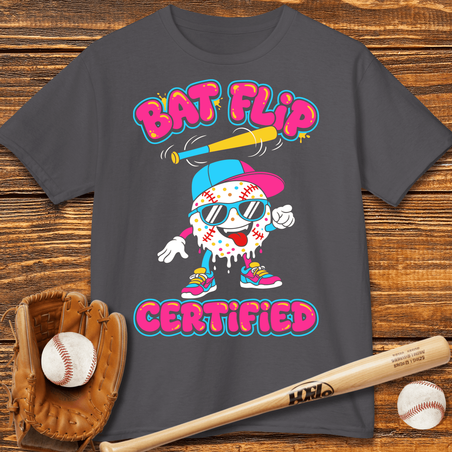 Bat Flip Certified Kids T-shirt - HomeRun PrintsKids clothes
