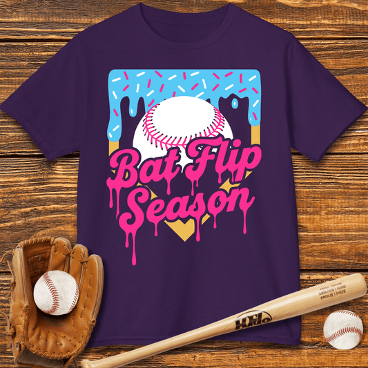 Bat Flip Season Kids T-shirt - HomeRun PrintsKids clothes