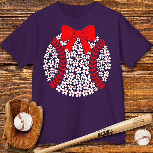Boho Flower Baseball Kids T-shirt - HomeRun PrintsKids clothes