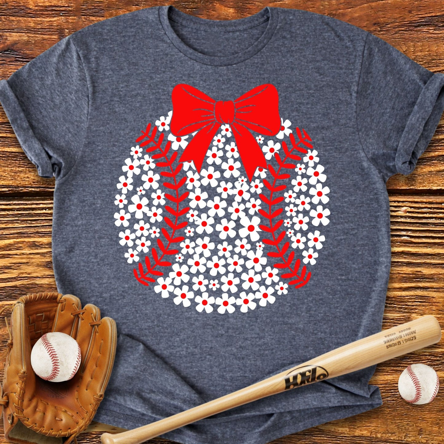 Boho Flower Baseball T-Shirt - HomeRun PrintsT-Shirt