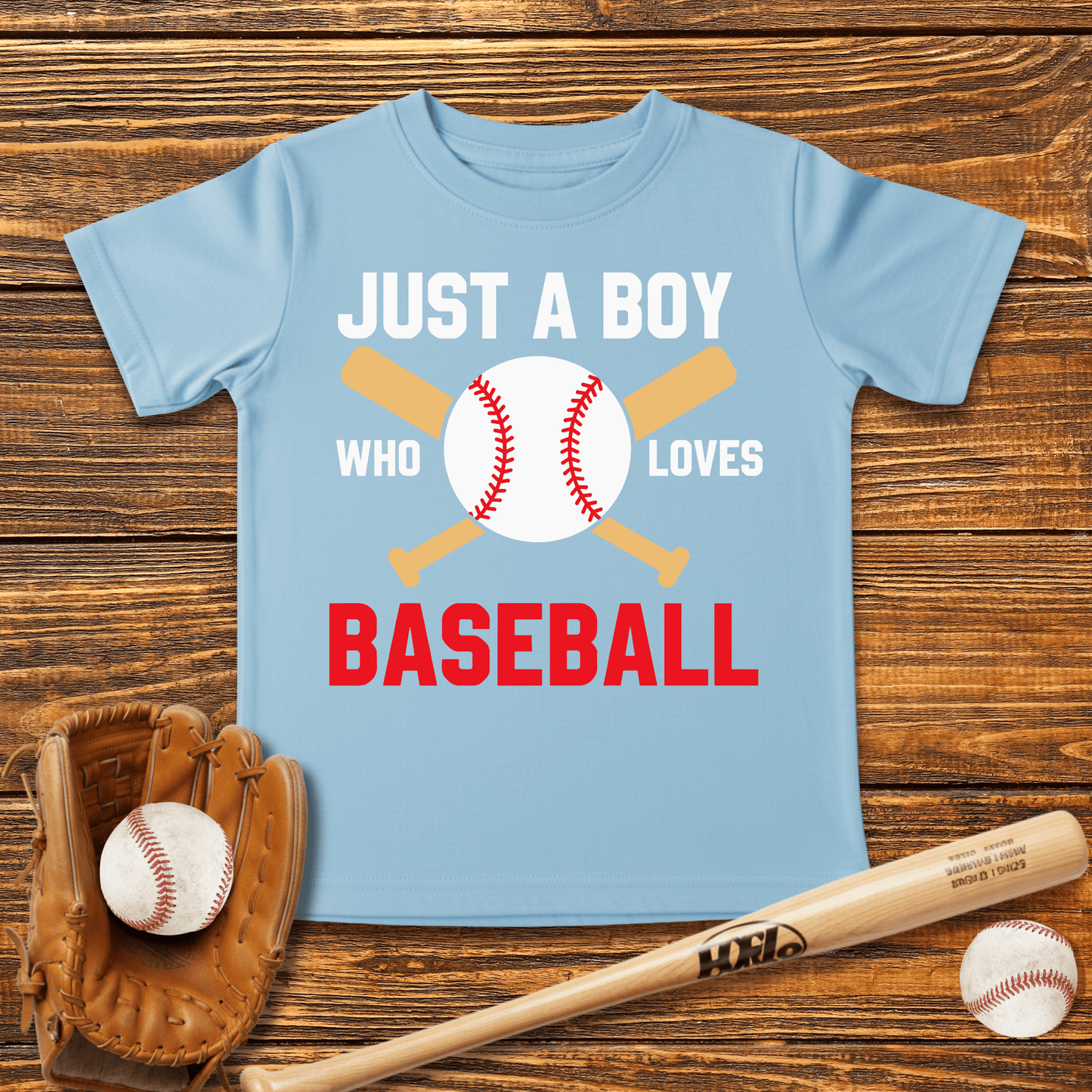 Boy Who Loves Baseball Infant Baby T-Shirt - HomeRun PrintsBaby T-Shirt