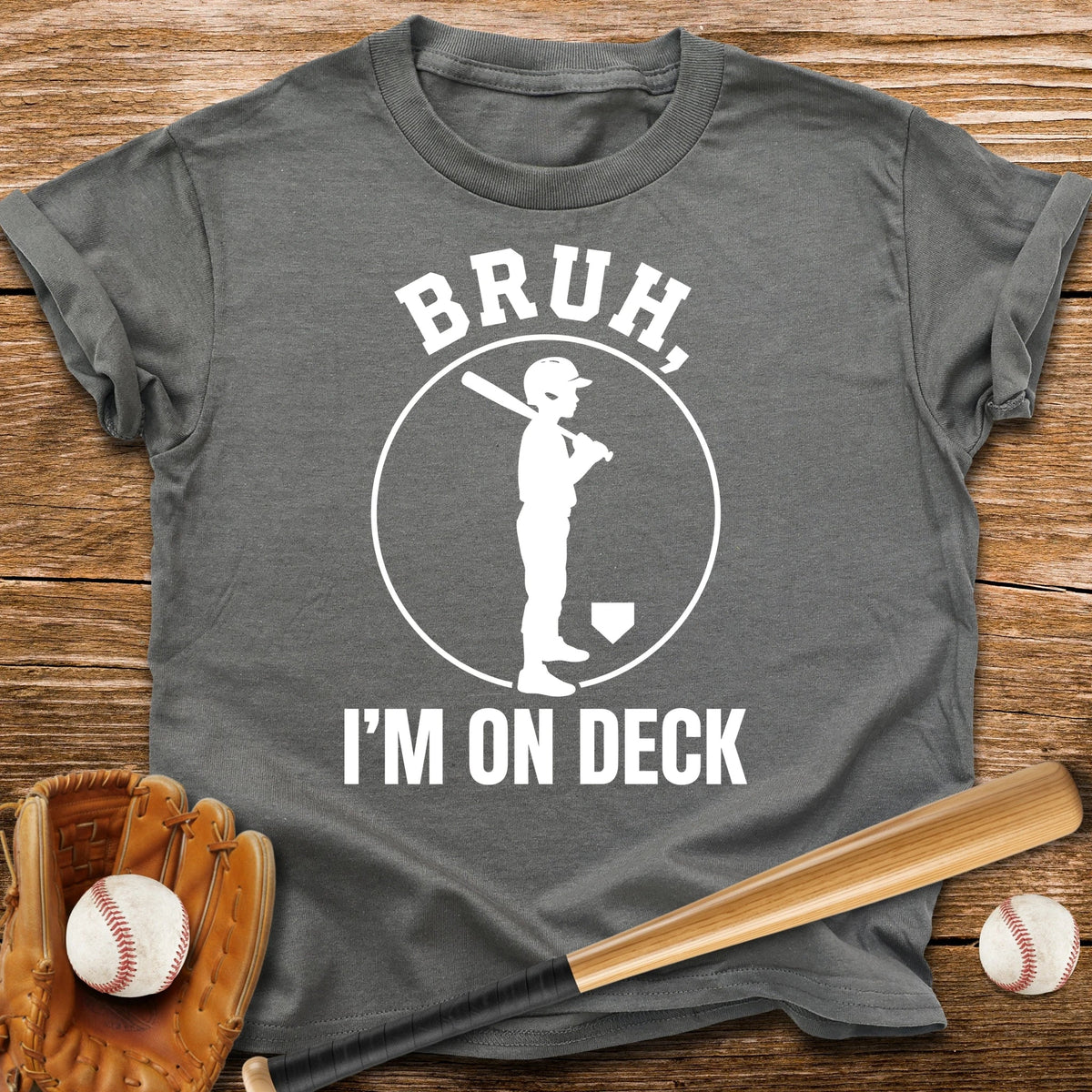 Bruh I'm On Deck Youth Tee - HomeRun PrintsKids clothes