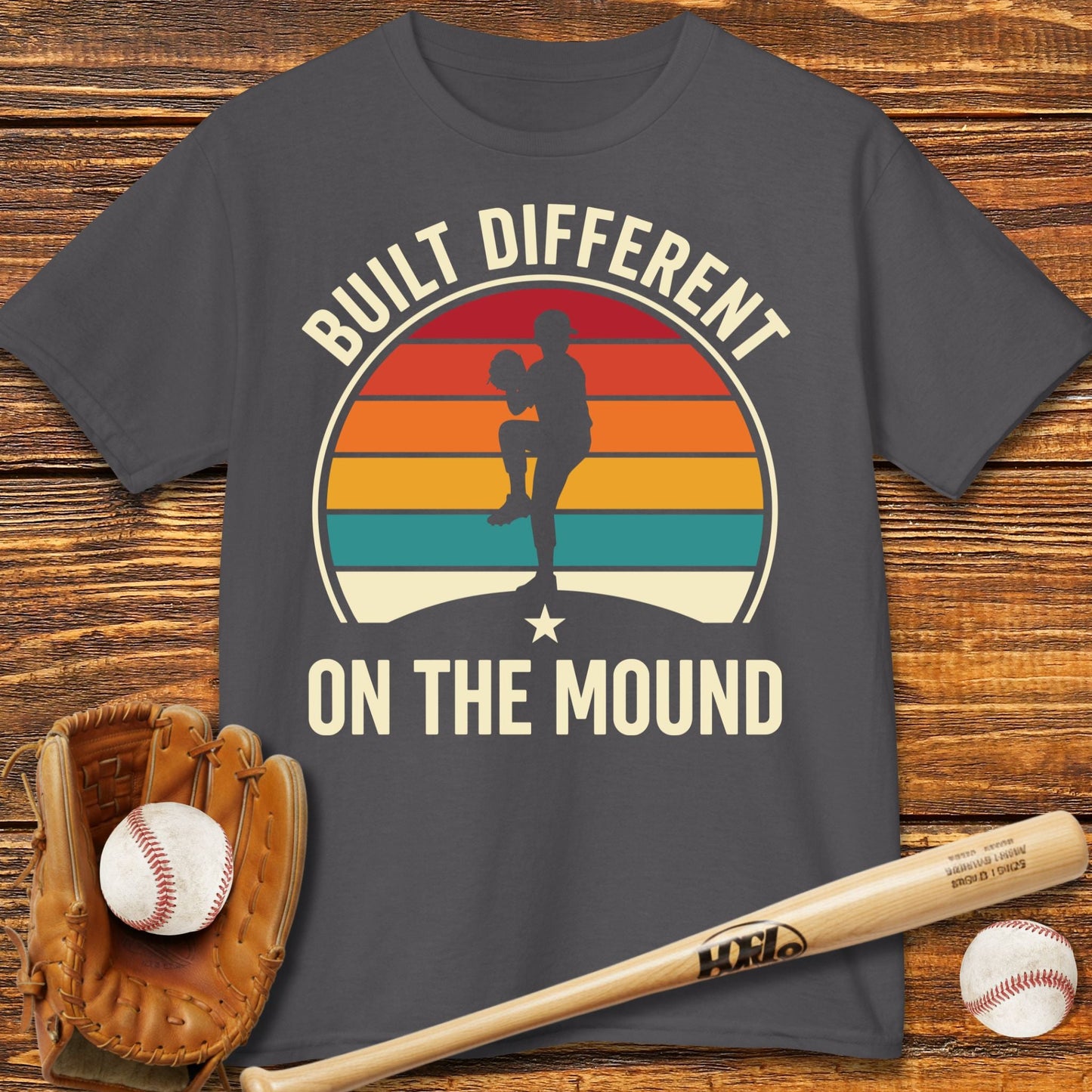 Built Different Pitcher Kids T-shirt - HomeRun PrintsKids clothes