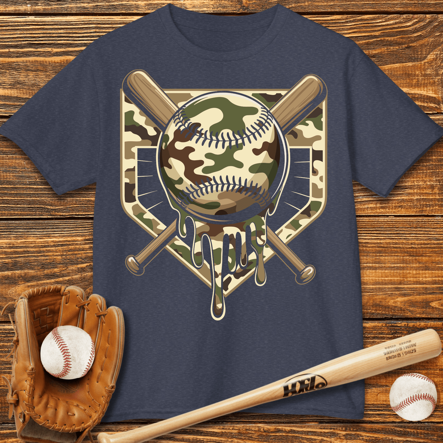 Camo Drip Kids T-Shirt - HomeRun PrintsKids clothes