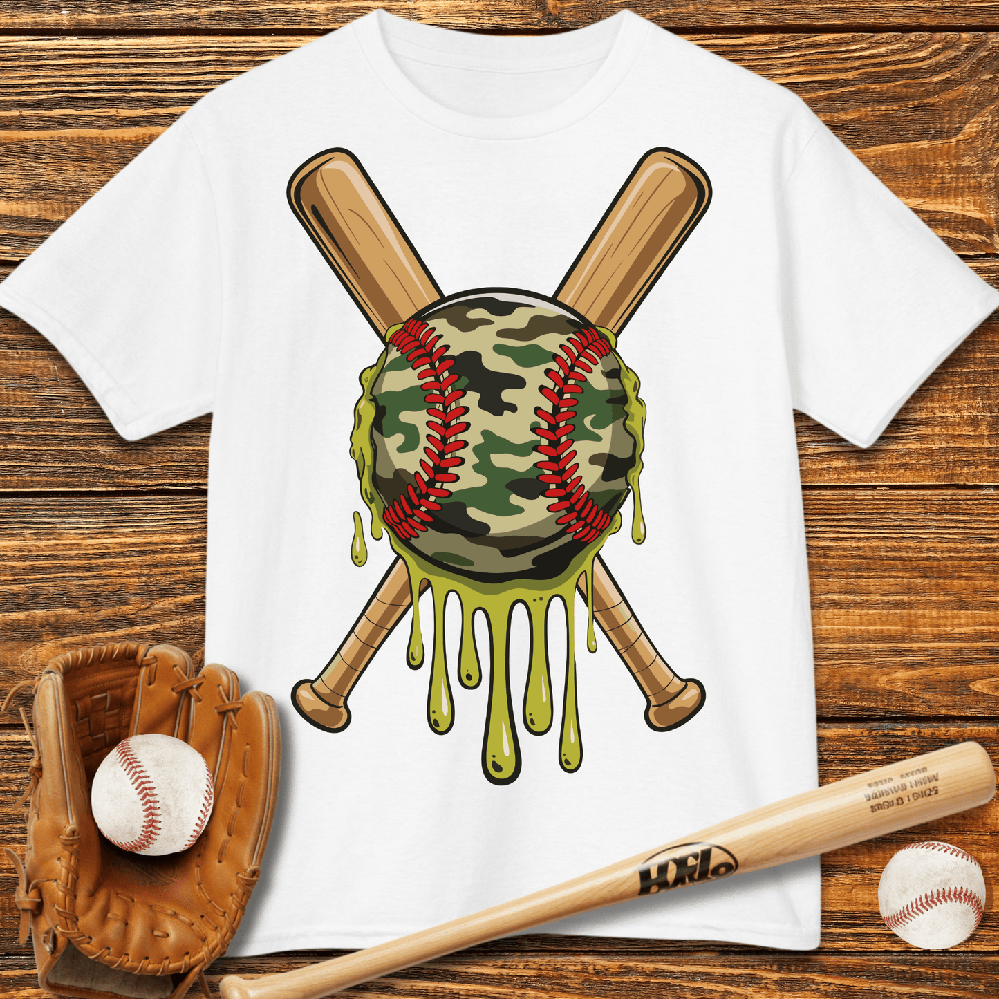 Camo Drip Kids T-Shirt - HomeRun PrintsKids clothes