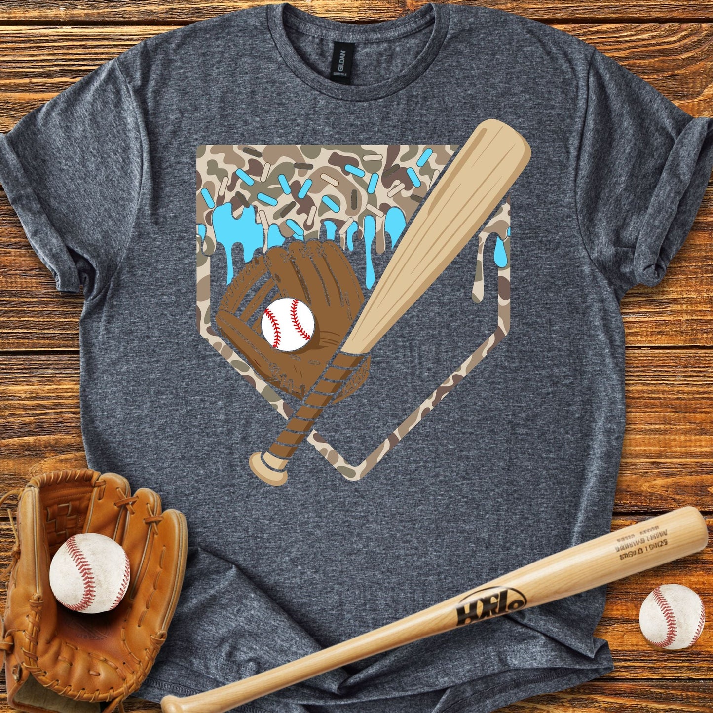 Camo Drip T-shirt - HomeRun PrintsT-Shirt