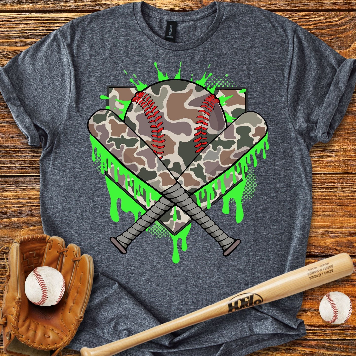 Camo Drip T-shirt - HomeRun PrintsT-Shirt