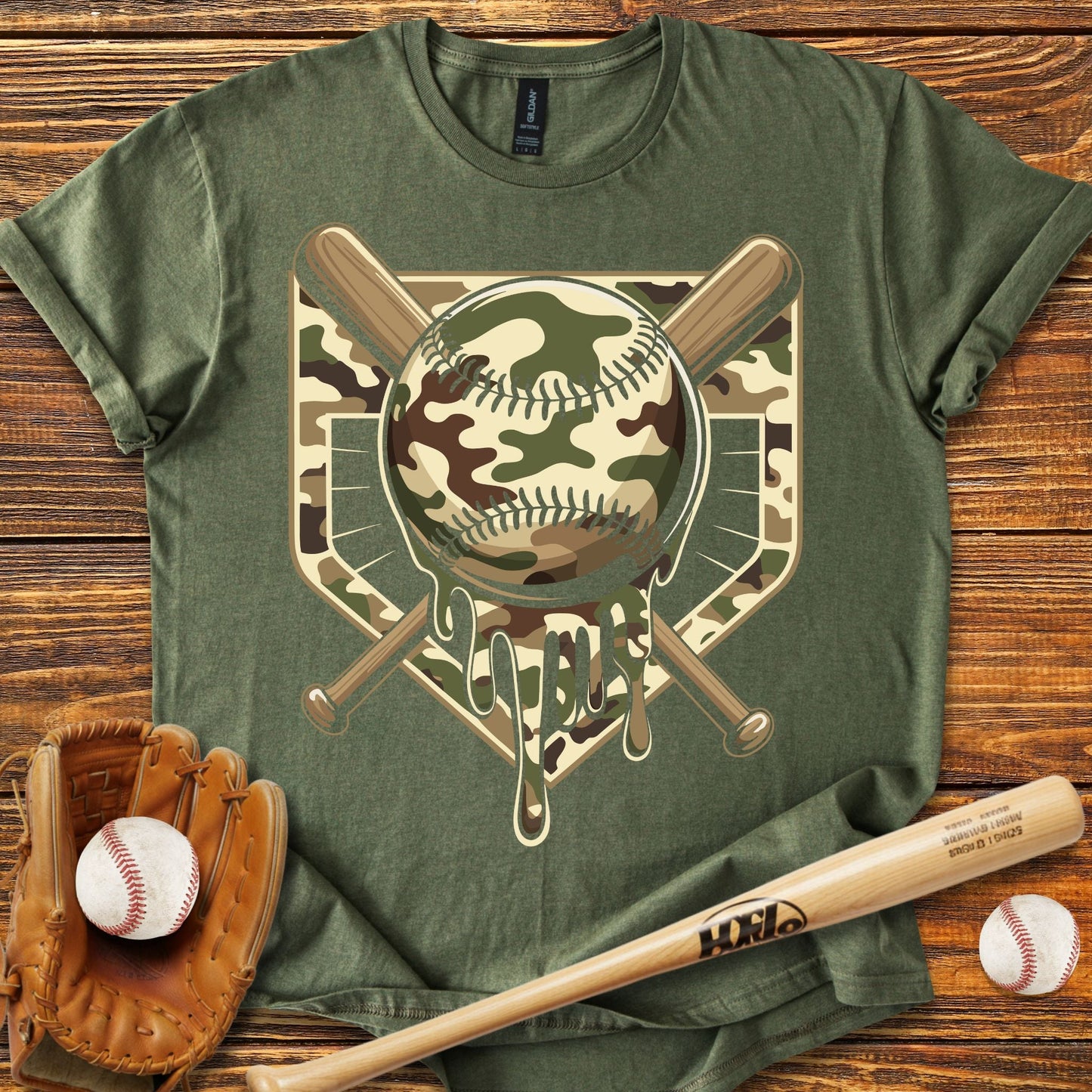 Camo Drip T-Shirt - HomeRun PrintsT-Shirt