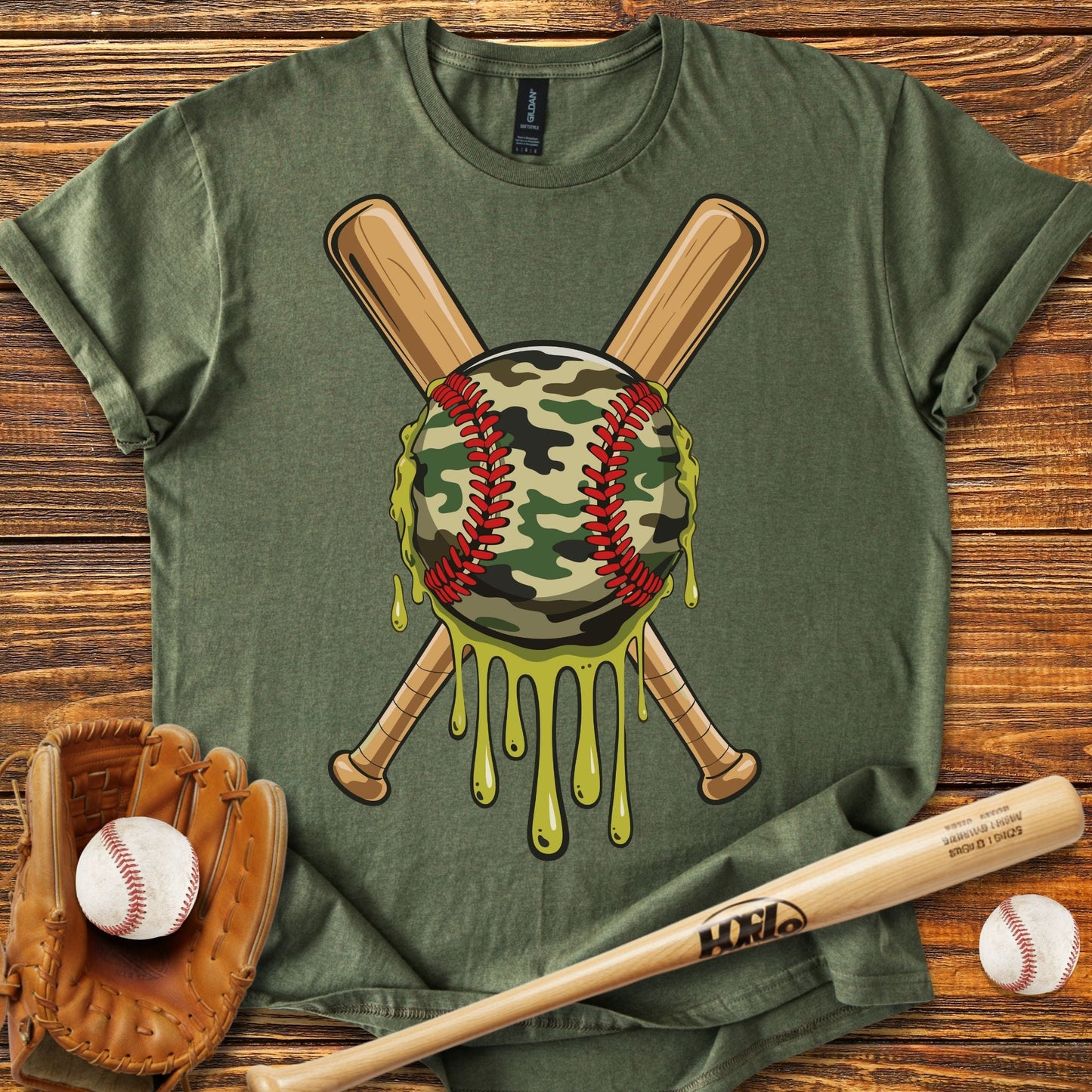 Camo Drip T-Shirt - HomeRun PrintsT-Shirt