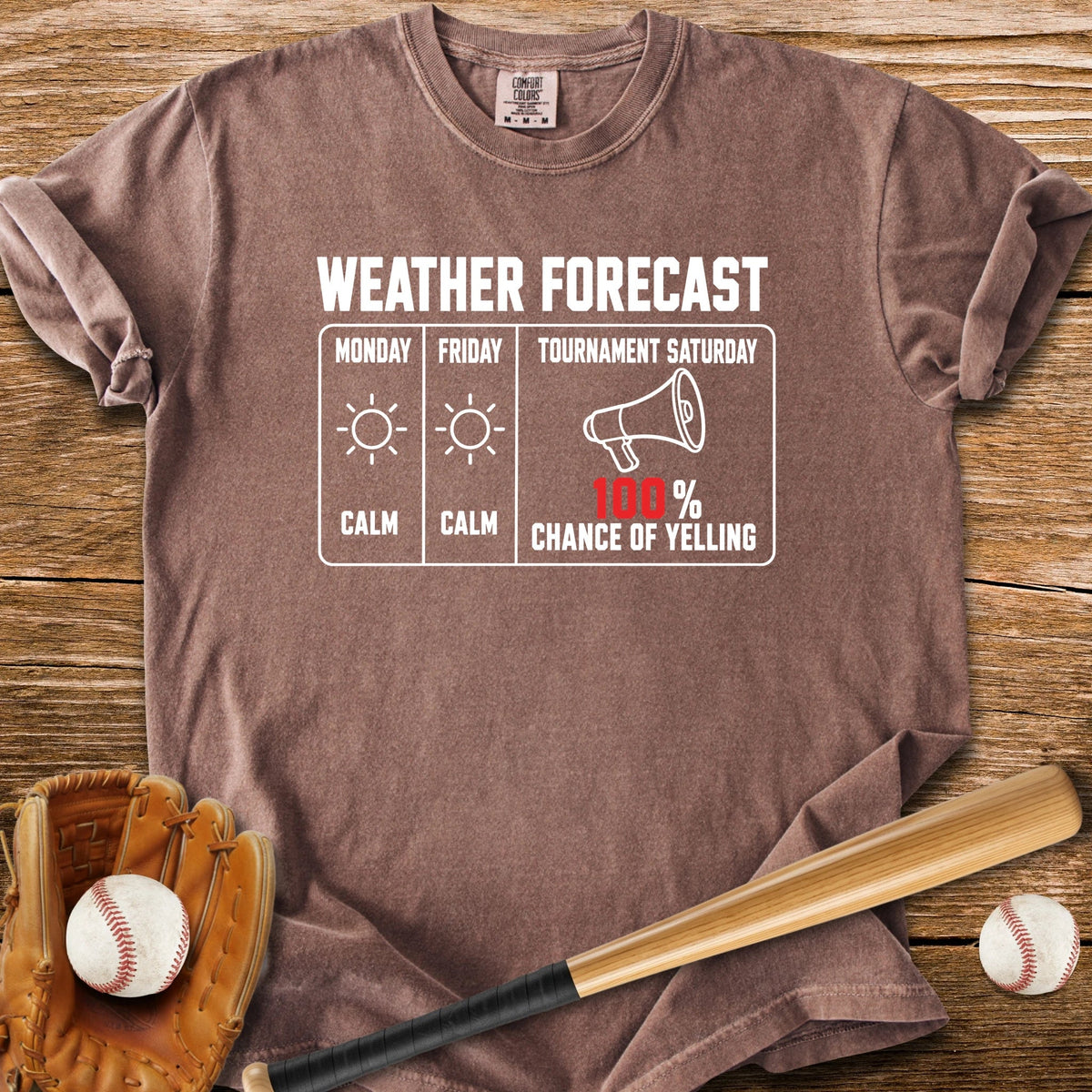 Chance Of Yelling Saturday - HomeRun PrintsComfort Colors