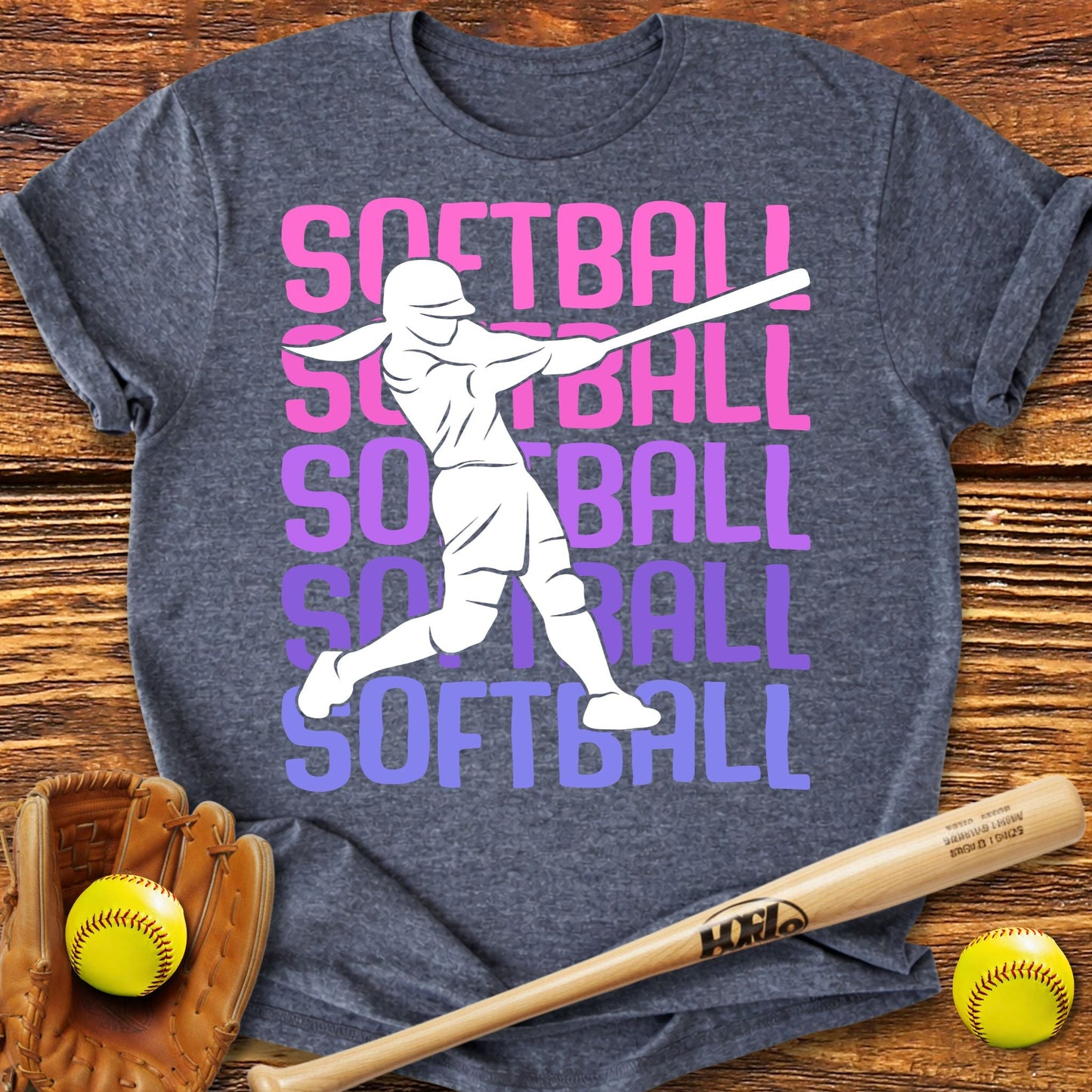 Cute Softball Adult T-Shirt - HomeRun PrintsT-Shirt