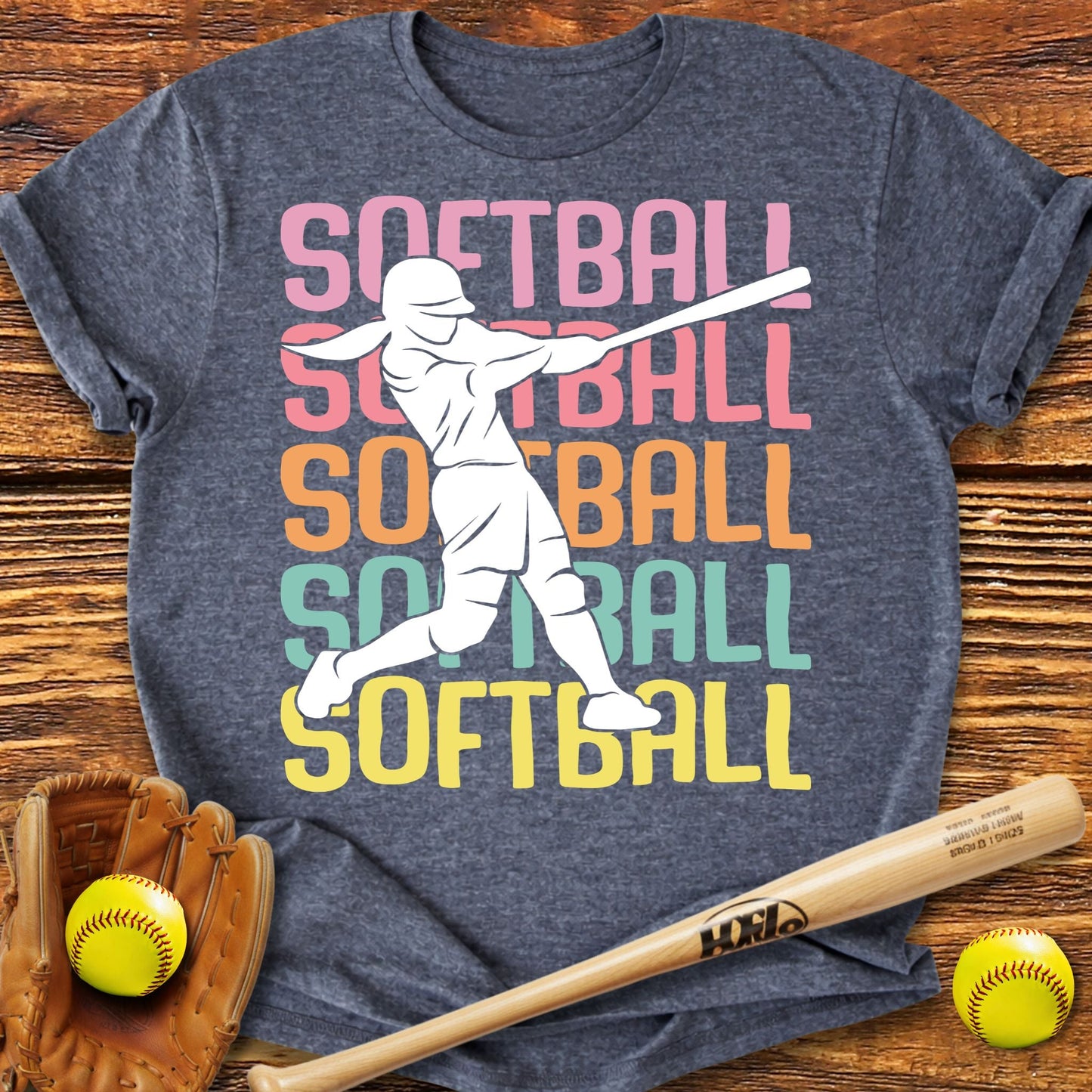 Cute Softball Adult T-Shirt - HomeRun PrintsT-Shirt