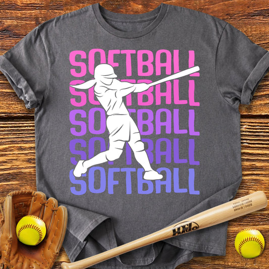 Cute Softball Adult T-Shirt - HomeRun PrintsT-Shirt