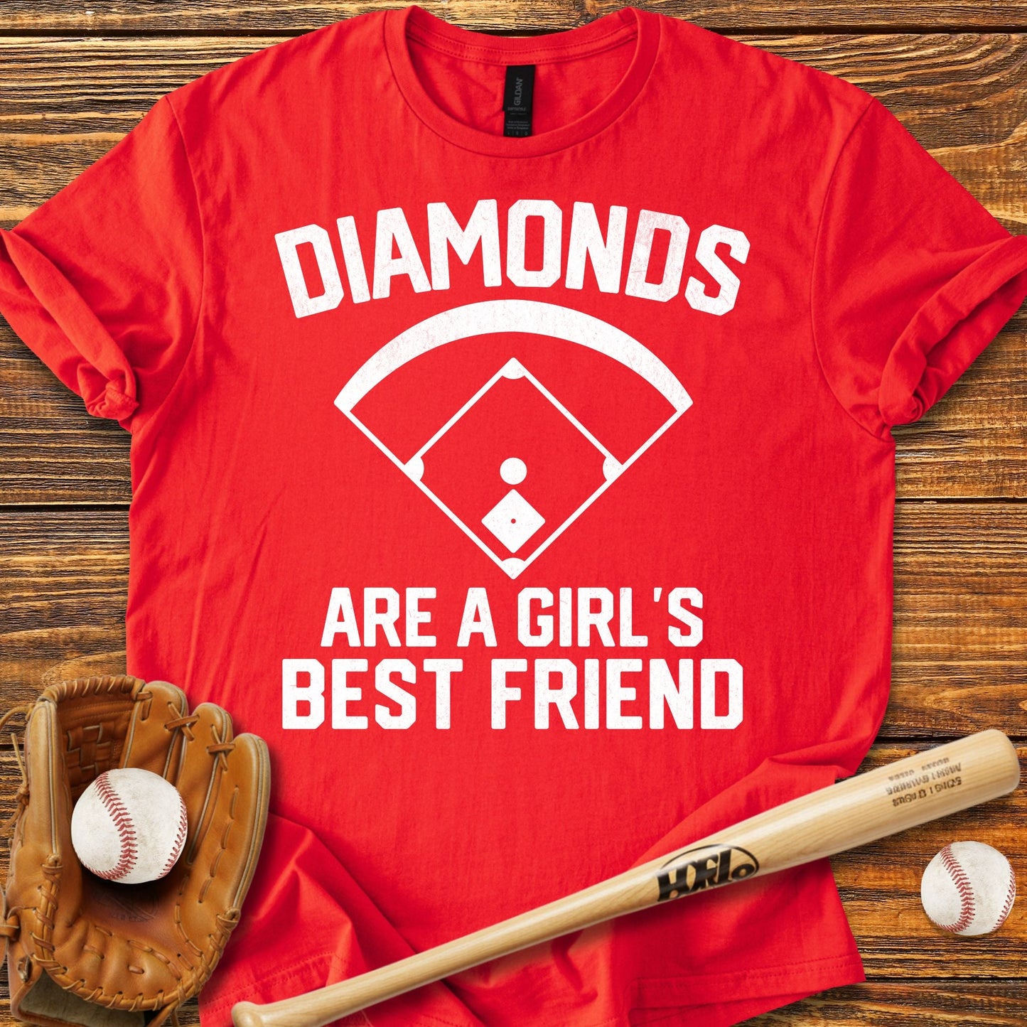 Diamonds Girls Best Friend T-Shirt - HomeRun PrintsT-Shirt