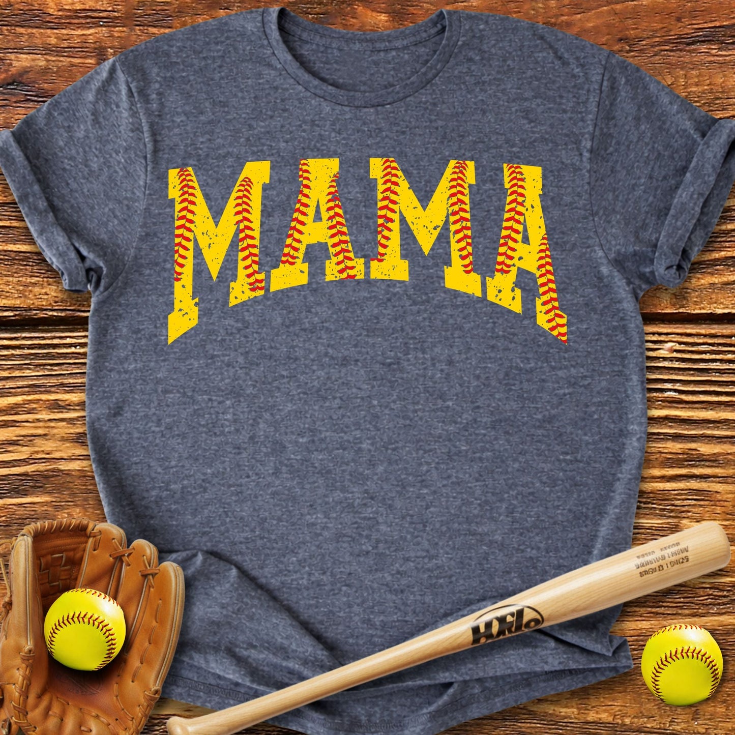 Distressed Softball Mom T-Shirt - HomeRun PrintsT-Shirt