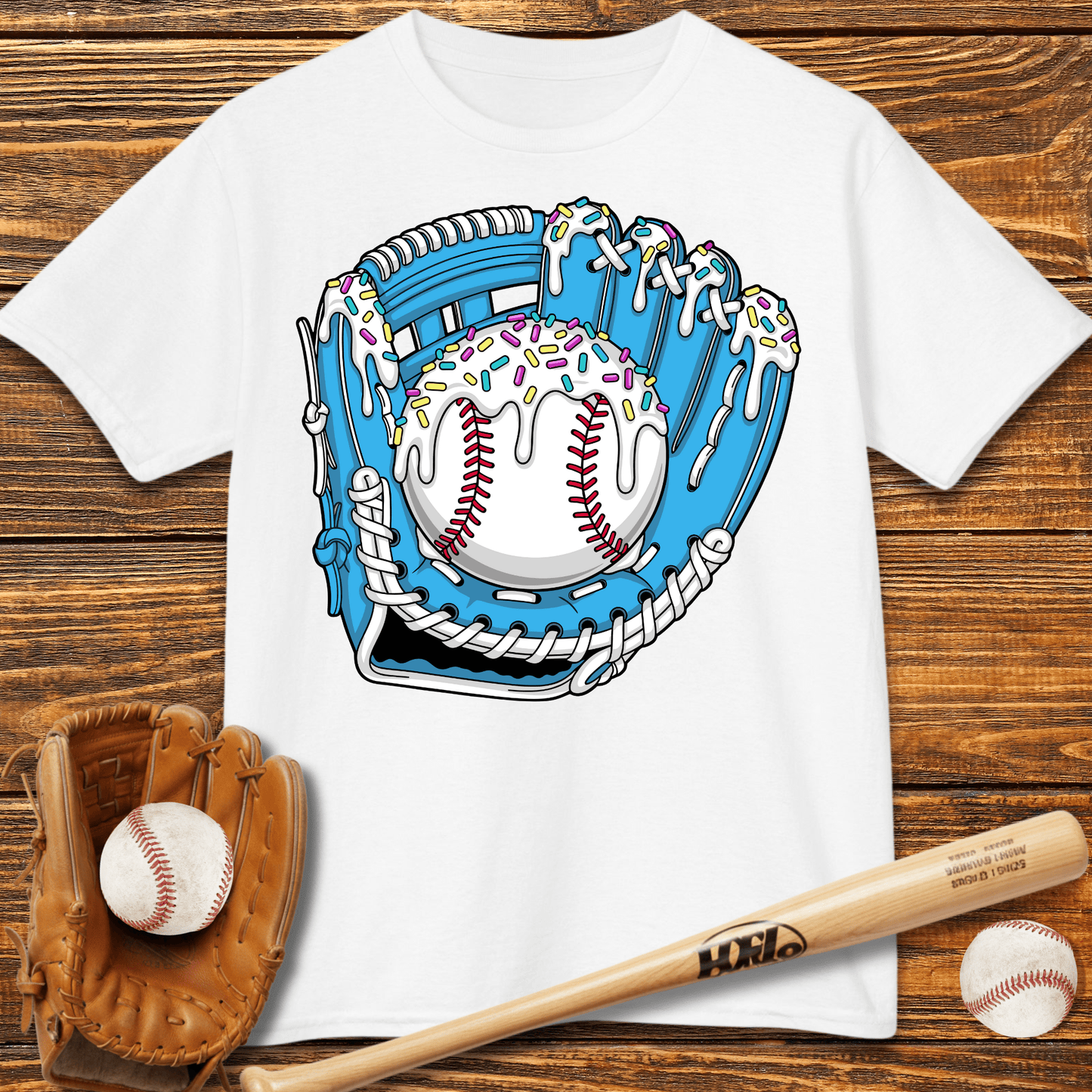 Drip Baseball Glove Kids T-Shirt - HomeRun PrintsKids clothes