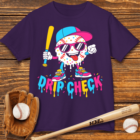 Drip Check Baseball Kids T-shirt - HomeRun PrintsKids clothes