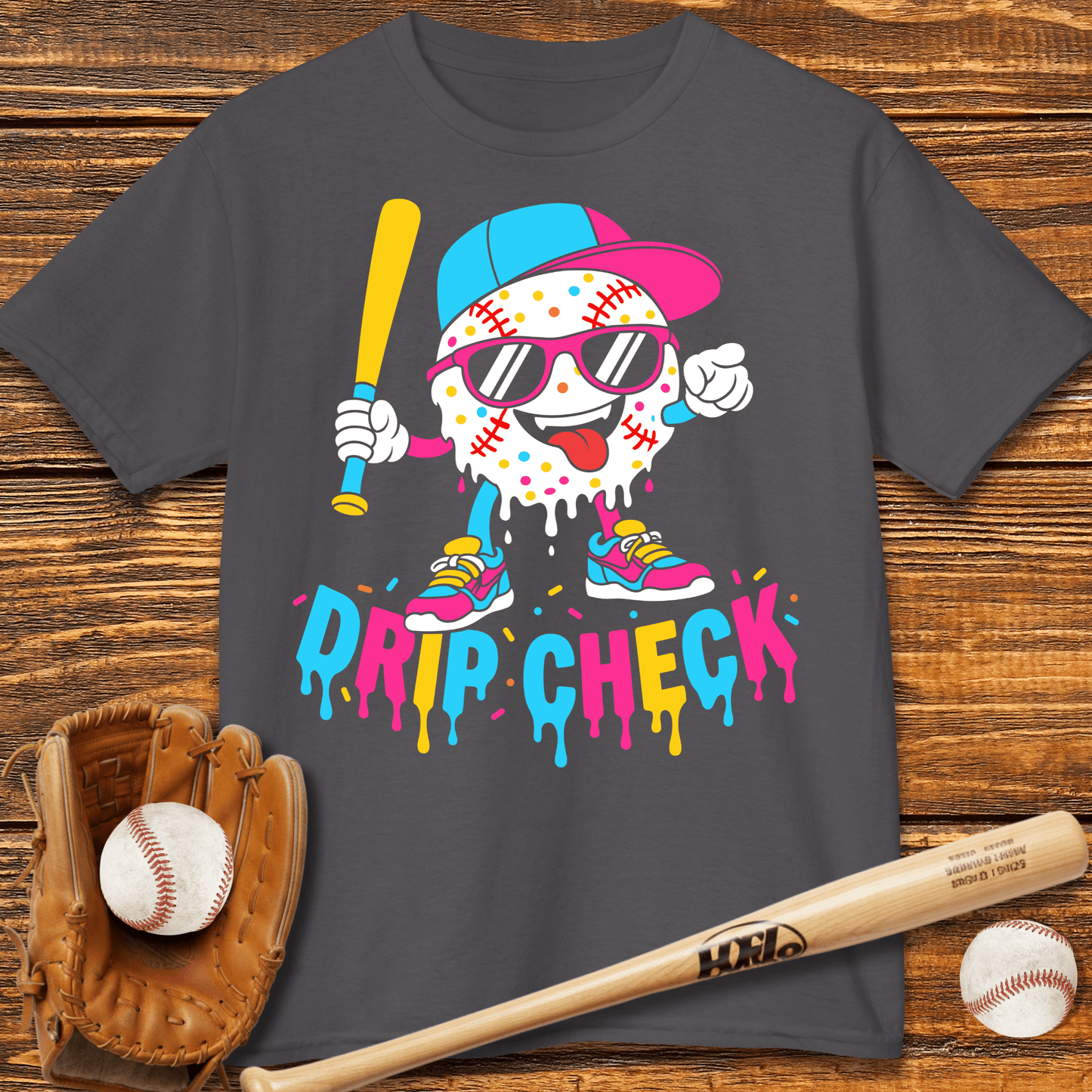 Drip Check Baseball Kids T-shirt - HomeRun PrintsKids clothes
