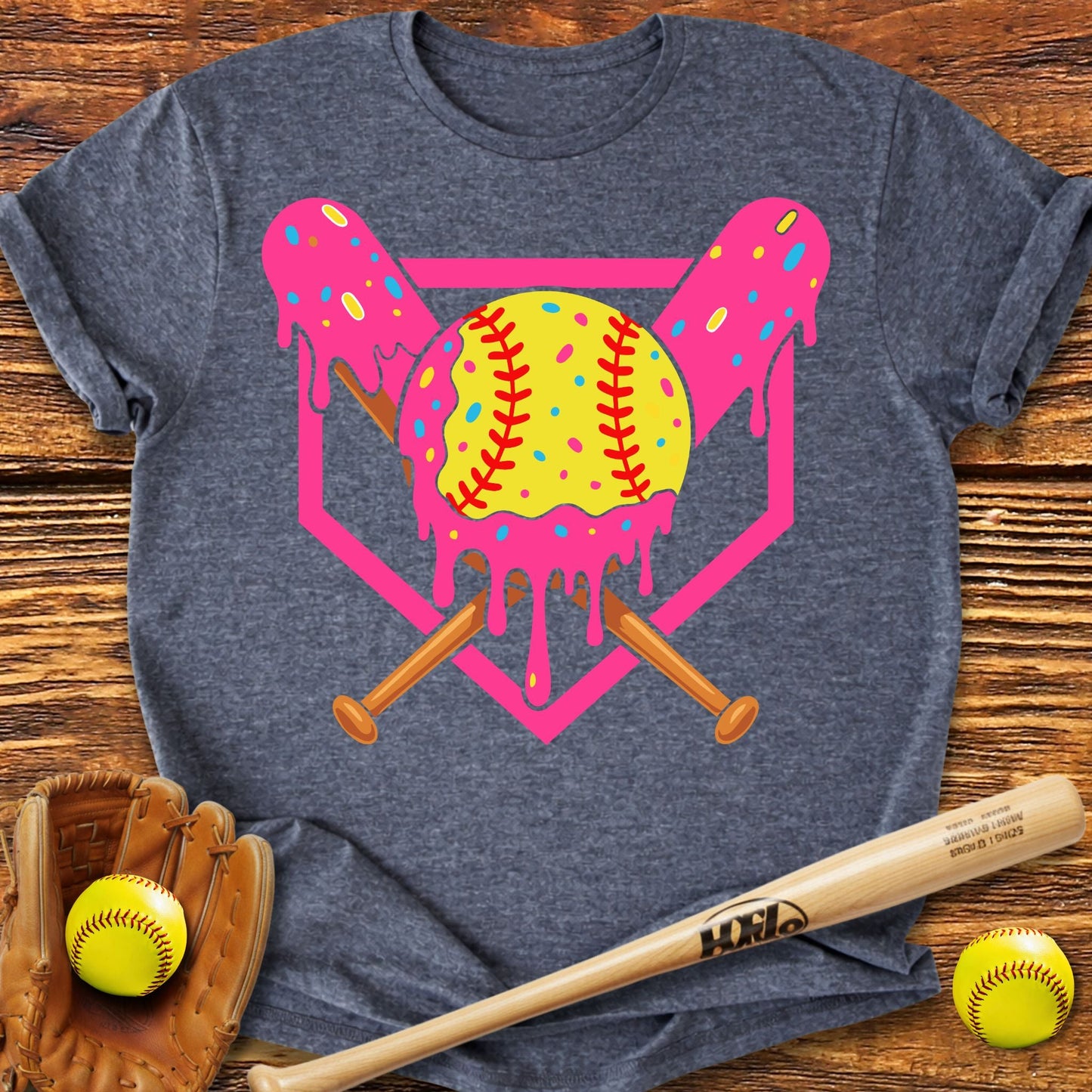 Drip Softball Adult T-Shirt - HomeRun PrintsT-Shirt