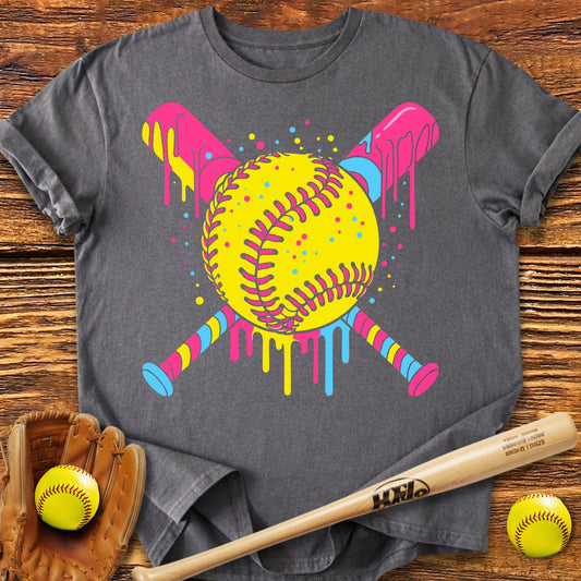 Drip Softball Adult T-Shirt - HomeRun PrintsT-Shirt