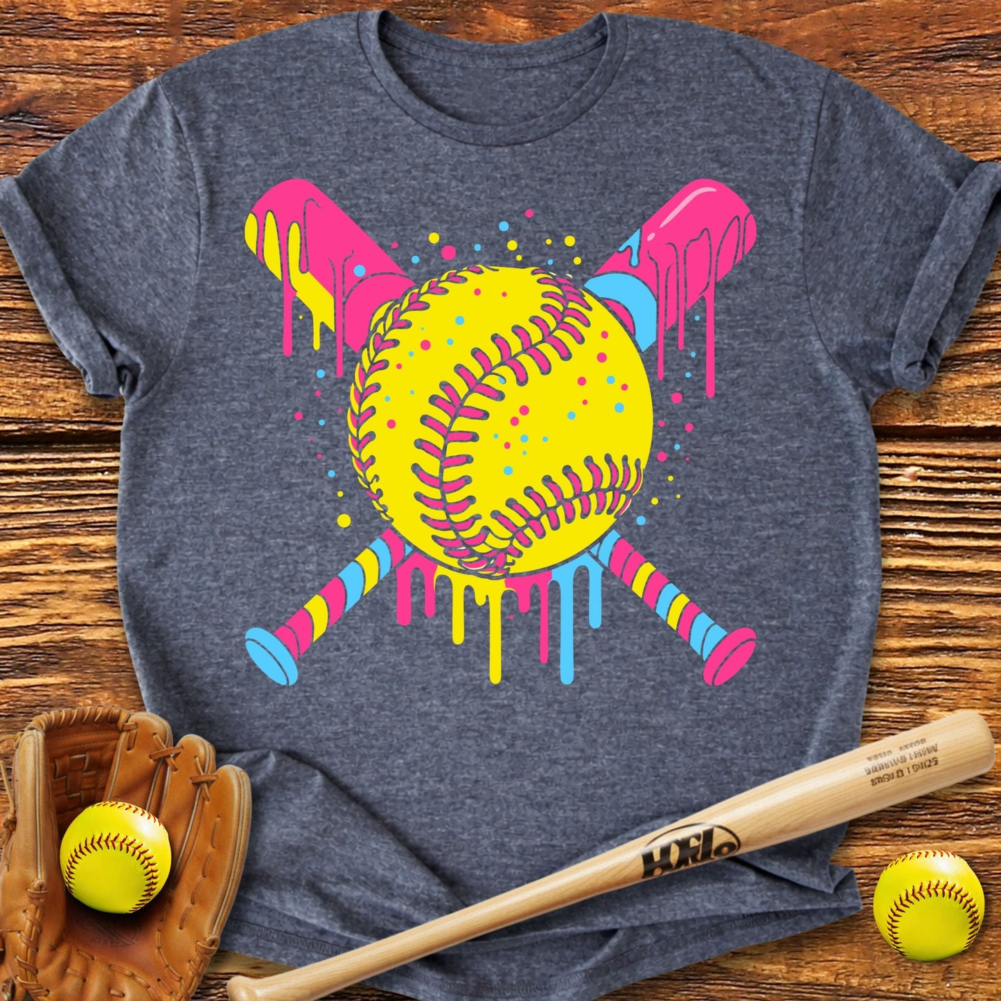 Drip Softball Adult T-Shirt - HomeRun PrintsT-Shirt
