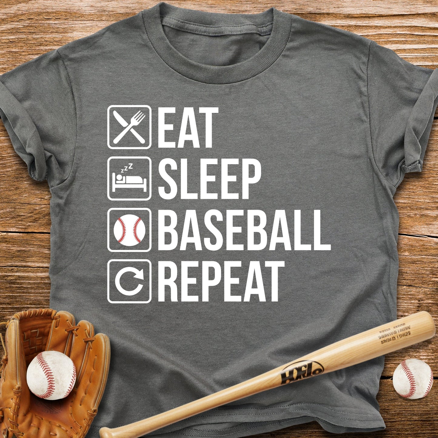 Eat Sleep Baseball Youth Tee - HomeRun PrintsKids clothes