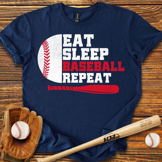 Eat Sleep Repeat T-Shirt - HomeRun PrintsT-Shirt