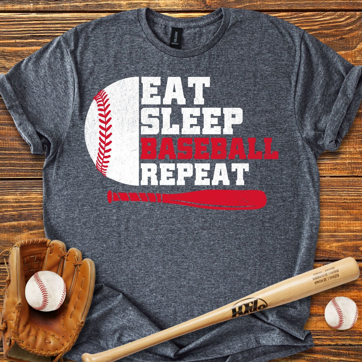 Eat Sleep Repeat T-Shirt - HomeRun PrintsT-Shirt