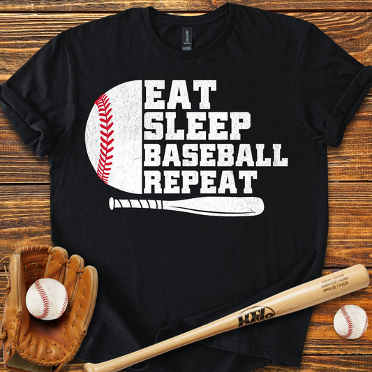 Eat Sleep Repeat T-Shirt - HomeRun PrintsT-Shirt