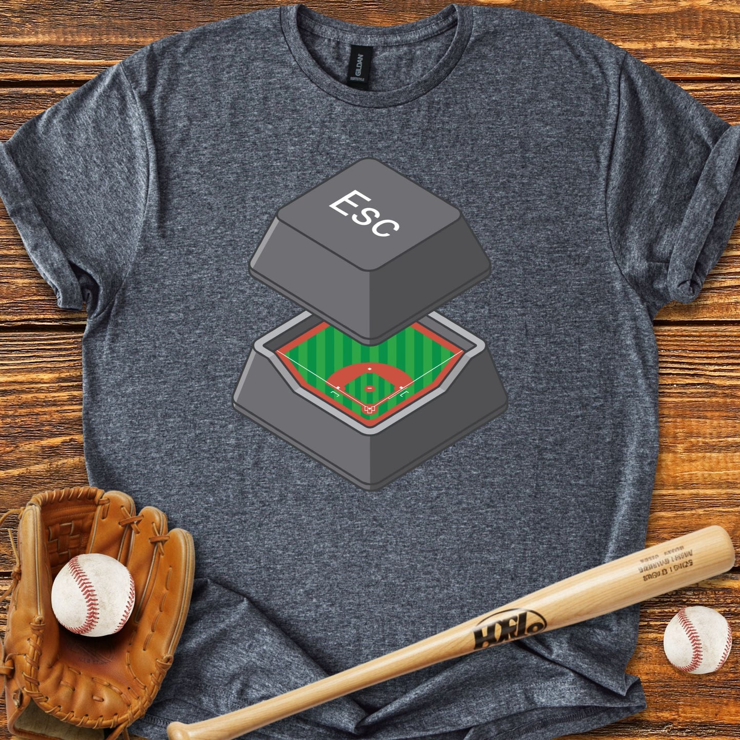 Escape Button T-shirt - HomeRun PrintsT-Shirt