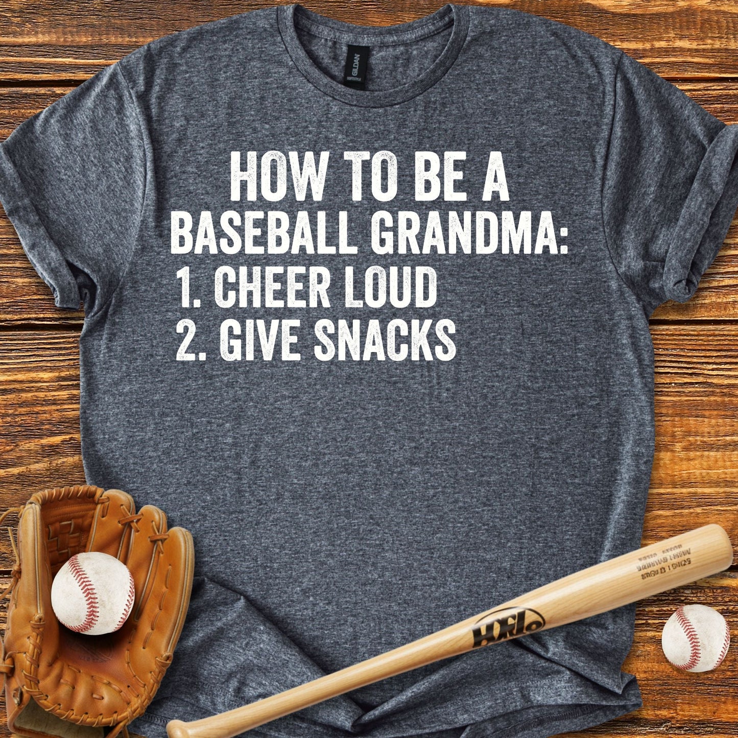 Funny Baseball Grandma T-shirt - HomeRun PrintsT-Shirt