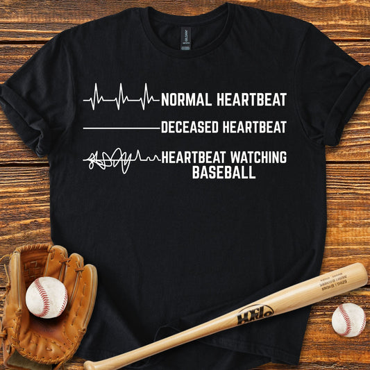 Funny Heartbeat Baseball T-shirt - HomeRun PrintsT-Shirt