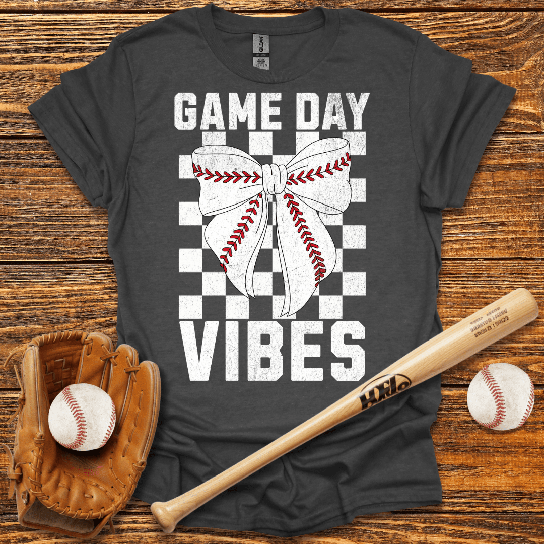 Game Day Baseball Bow T-Shirt - HomeRun PrintsT-Shirt