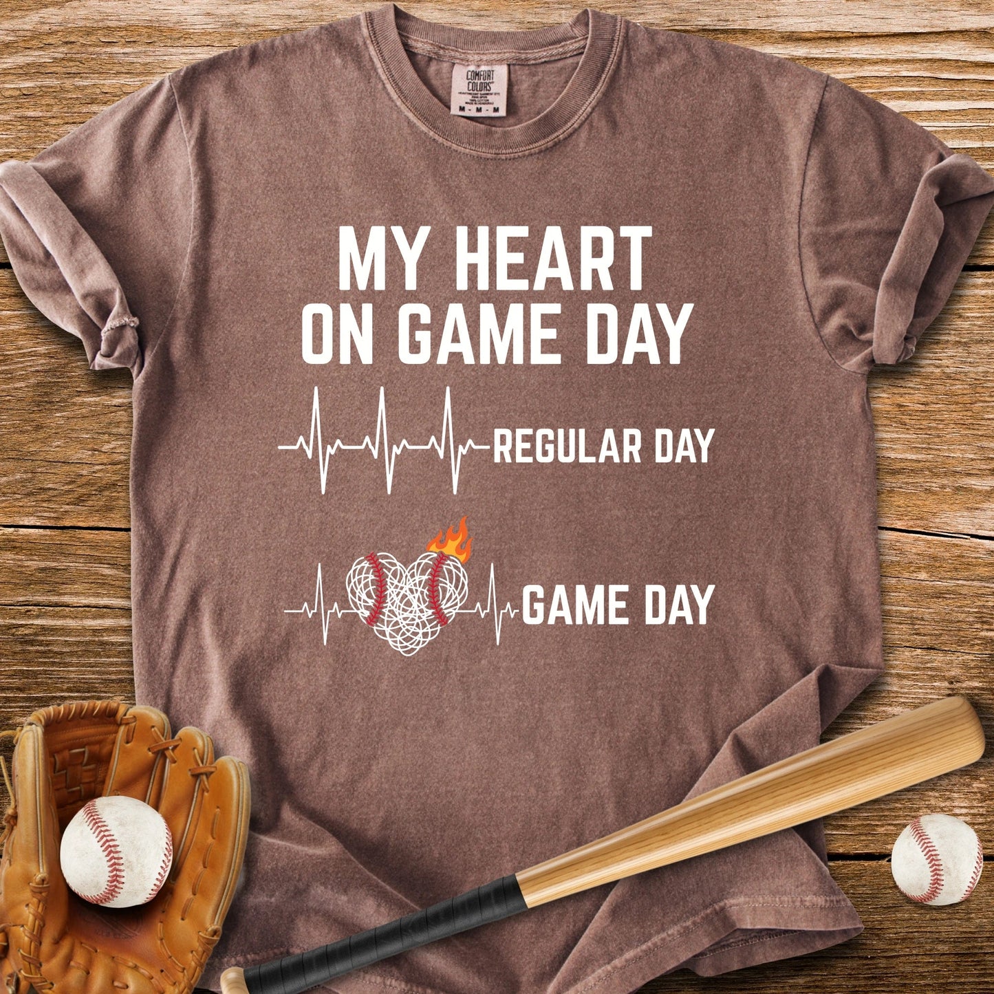 Game Day Races My Heart - HomeRun PrintsComfort Colors