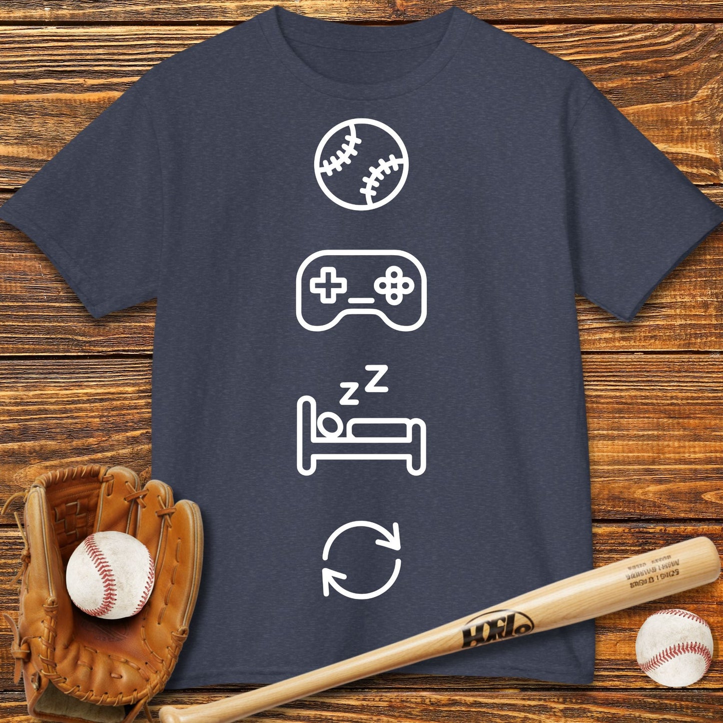 Gaming Sleep Repeat Kids T-Shirt - HomeRun PrintsKids clothes