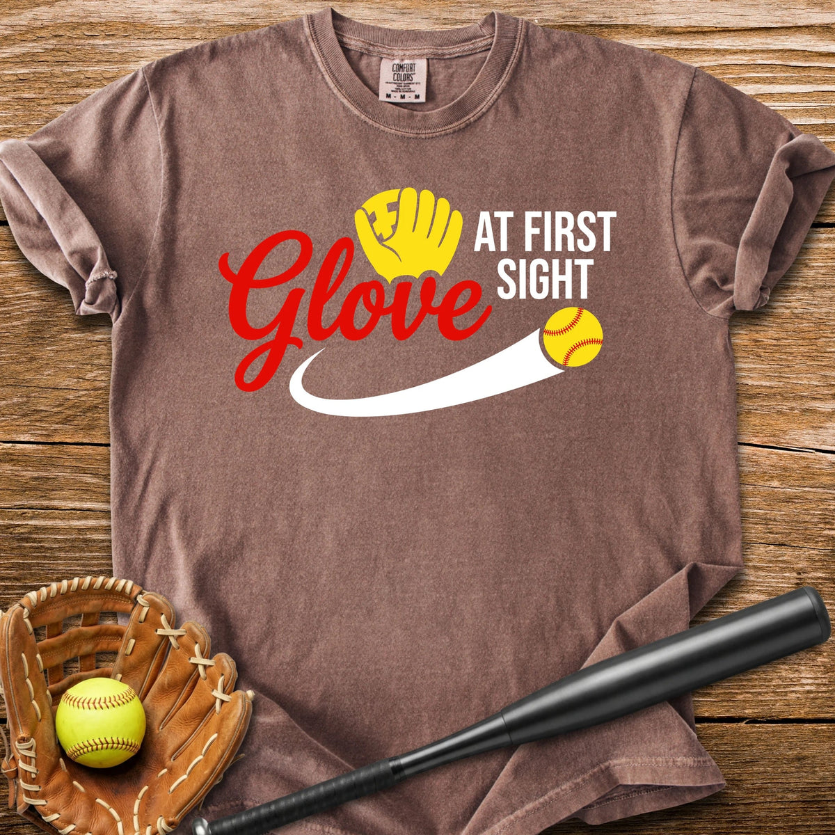 Glove At First Sight - HomeRun PrintsComfort Colors