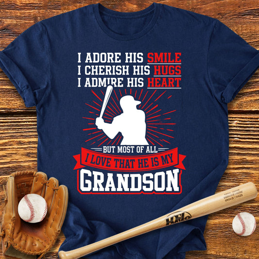 Grandson Baseball Grandma T-Shirt - HomeRun PrintsT-Shirt