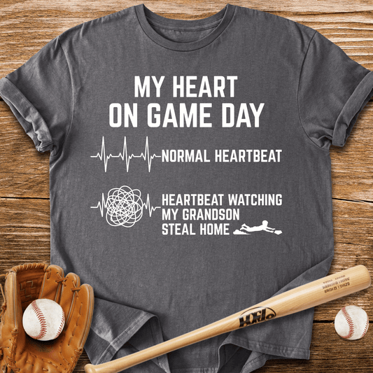 Grandson Steal Races My Heart T-Shirt - HomeRun PrintsT-Shirt
