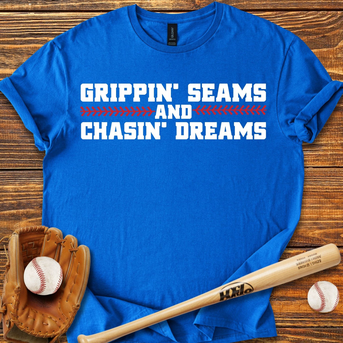 Grippin' Seams Chasin' Dreams T-Shirt - HomeRun PrintsT-Shirt
