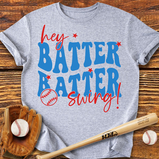 Hey Batter Batter Swing T-Shirt - HomeRun PrintsT-Shirt