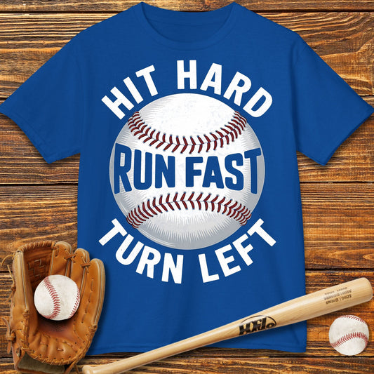 Hit Hard Run Fast Kids T-Shirt - HomeRun PrintsKids clothes